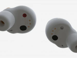 SONY Wireless Earbuds WF-1000XM4 white 3D Model