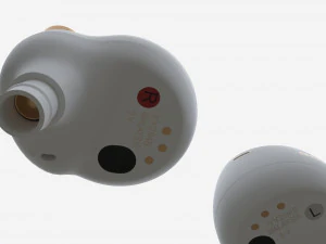 SONY Wireless Earbuds WF-1000XM4 white 3D Model