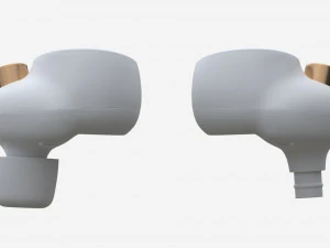 SONY Wireless Earbuds WF-1000XM4 white 3D Model