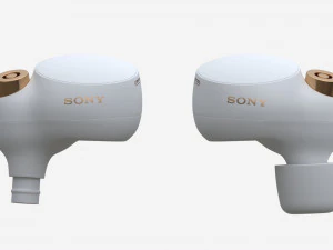 SONY Wireless Earbuds WF-1000XM4 white 3D Model