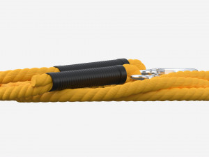 Towing Rope With Metal Hooks 3D Model