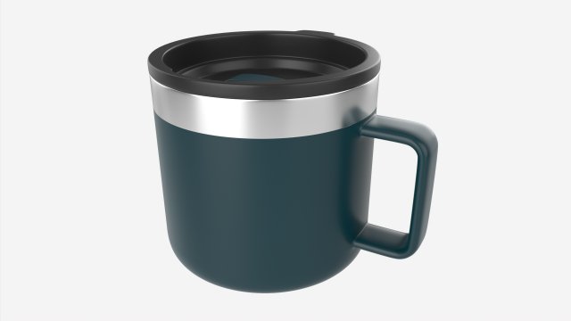 Vacuum Travel Mug With Slider 3D Модель .c4d .max .obj .3ds .fbx .stl .blend 
