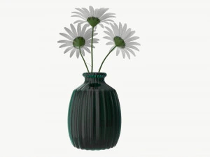 Vase with daisies 3D Model