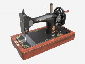 Vintage Handcrank Sewing Machine 3D Model