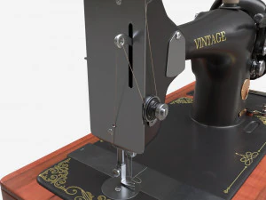 Vintage Handcrank Sewing Machine 3D Model