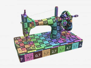 Vintage Handcrank Sewing Machine 3D Model