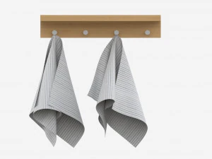 Wall Shelf Rack with Towels 3D Model