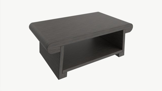 Wooden Japanese Tea Table 3D Model .c4d .max .obj .3ds .fbx .stl .blend 