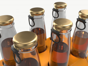 Beer bottle cardboard carrier 01 3D-Modell
