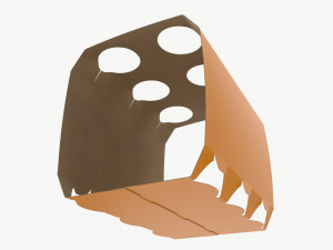 Beer bottle cardboard carrier 01 3D-Modell