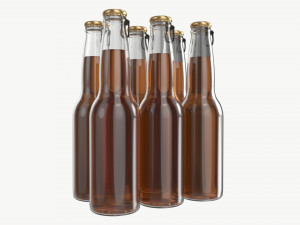 Beer bottle cardboard carrier 01 3D-Modell