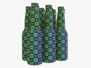 Beer bottle cardboard carrier 01 3D-Modell