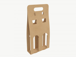 Beer bottle cardboard carrier 02 Modello 3D