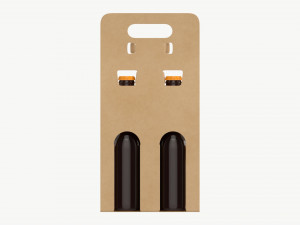 Beer bottle cardboard carrier 02 Modello 3D
