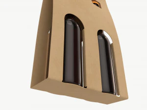 Porta-garrafas de cerveja em papel&atilde;o 02 Modelo 3D