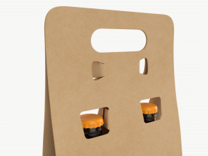 Beer bottle cardboard carrier 02 Modello 3D