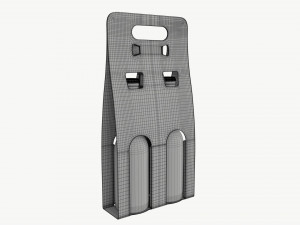 Beer bottle cardboard carrier 02 Modello 3D