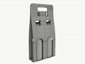 Porta-garrafas de cerveja em papel&atilde;o 02 Modelo 3D