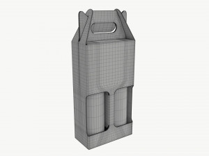 Beer bottle cardboard carrier 03 3D 모델