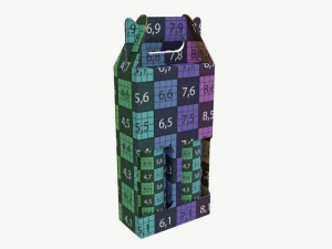 Beer bottle cardboard carrier 03 3D Model