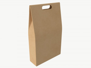 Beer bottle cardboard carrier 04 Model 3D