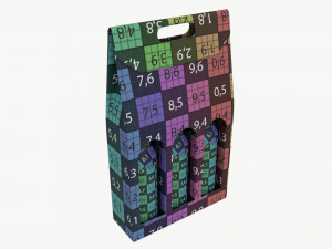 Beer bottle cardboard carrier 04 Model 3D