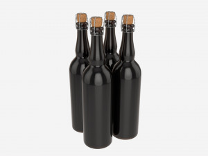 Beer bottle cardboard carrier 05 3D-Modell