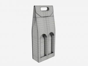 Beer bottle cardboard carrier 06 3D Model