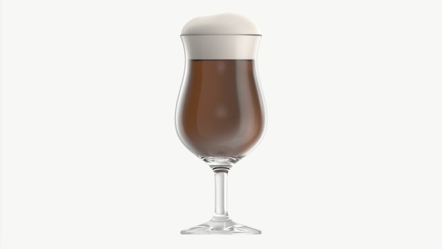 Beer glass with foam 01 Model 3D .c4d .max .obj .3ds .fbx .stl .blend