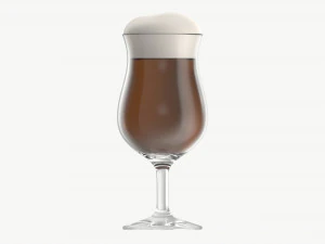 Bierglas mit Schaum 01 3D Modell