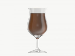 Beer glass with foam 01 Model 3D