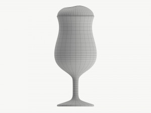 Beer glass with foam 01 Model 3D
