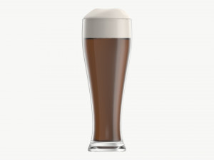 Beer glass with foam 02 3D Model
