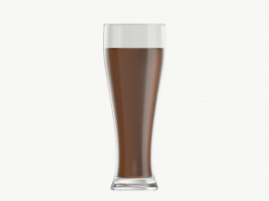 Beer glass with foam 02 3D Model