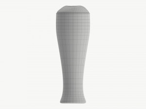 Beer glass with foam 02 3D Model