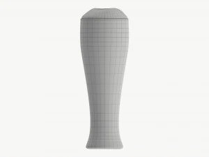 Beer glass with foam 02 3D Model