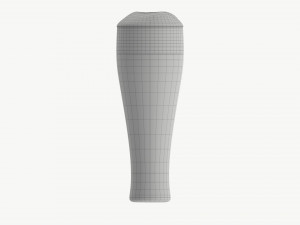 Beer glass with foam 02 3D Model