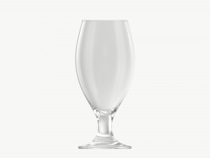 Beer glass with foam 03 3D Model