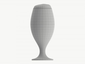 Beer glass with foam 03 3D Model