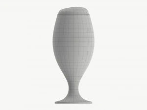 Beer glass with foam 03 3D Model