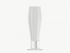 Beer glass with foam 04 3D 모델