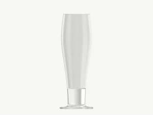 Beer glass with foam 04 3D Model