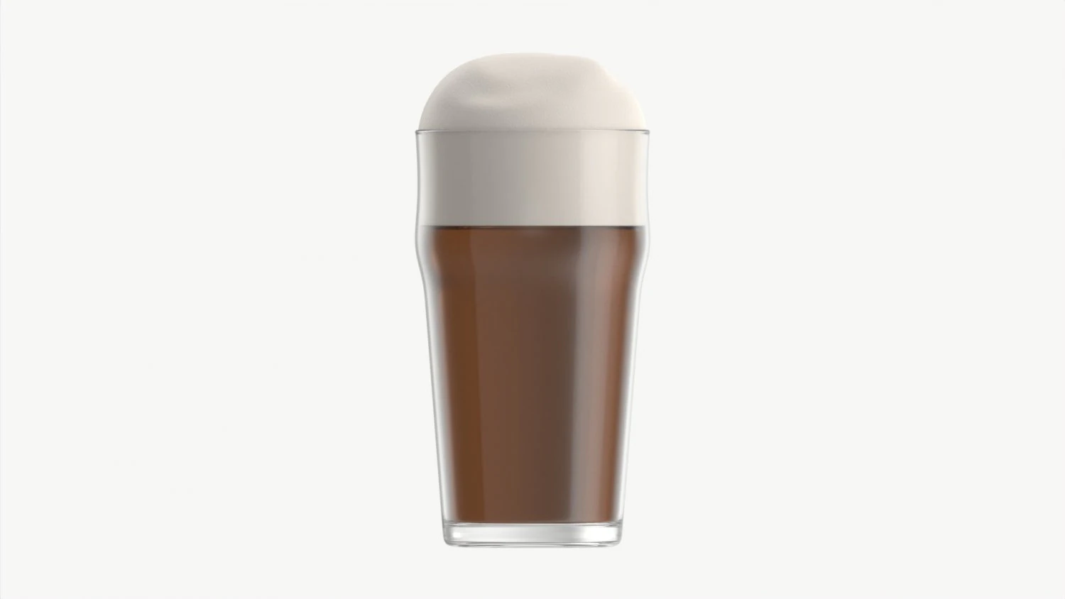 Beer glass with foam 05 3D Model .c4d .max .obj .3ds .fbx .stl .blend 