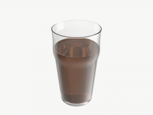 Beer glass with foam 05 3D Модель