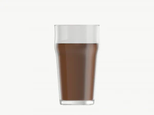 Beer glass with foam 05 3D Model