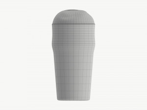 Beer glass with foam 05 3D Модель