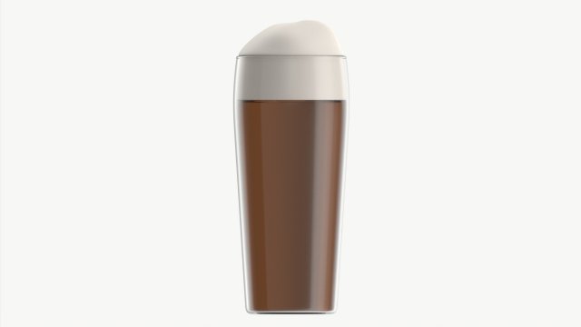 Beer glass with foam 06 Modèle 3D .c4d .max .obj .3ds .fbx .stl .blend 