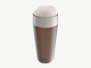 Beer glass with foam 06 Modèle 3D