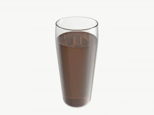Beer glass with foam 06 3D Model