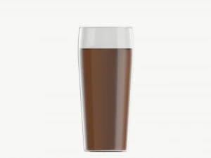 Beer glass with foam 06 3D Model